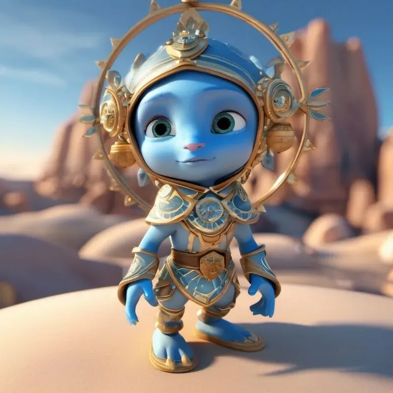 Blue Fantasy Mini Humanoids 3D Packs