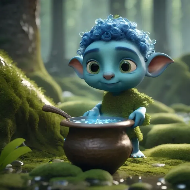 Blue Fantasy Mini Humanoids 3D Packs