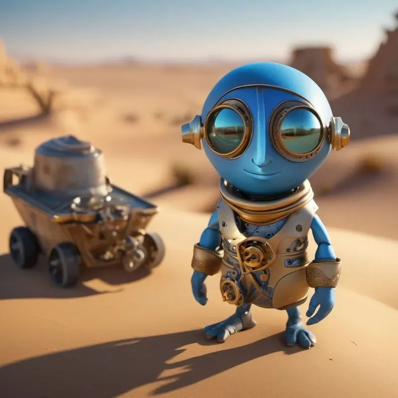 Blue Fantasy Mini Humanoids 3D Packs