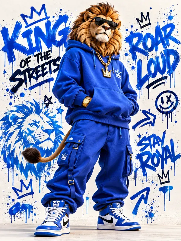 Urban Streetwear Animal Graffiti Posters