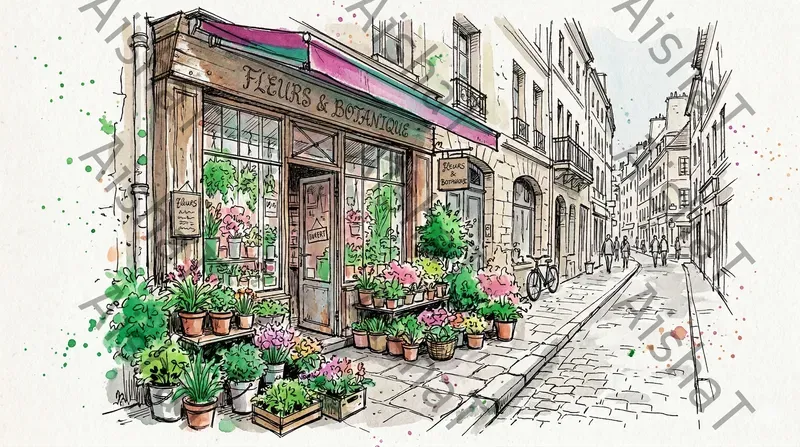 Loose Ink Watercolor Urban Sketches