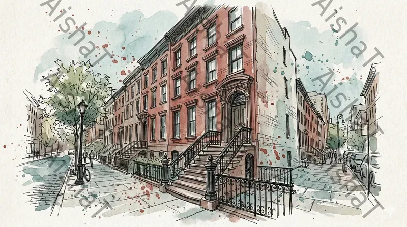 Loose Ink Watercolor Urban Sketches