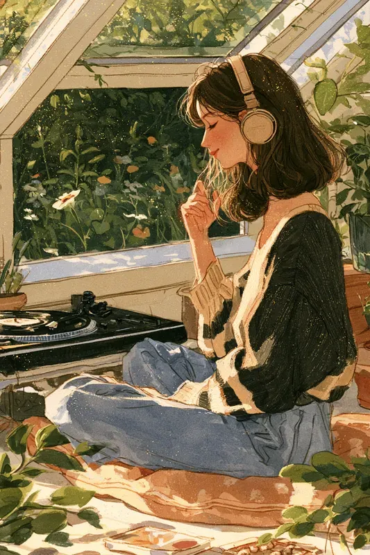 Lofi Girl Watercolor Art Generator