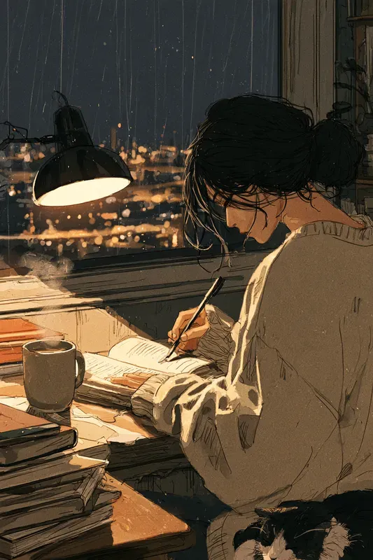 Lofi Girl Watercolor Art Generator