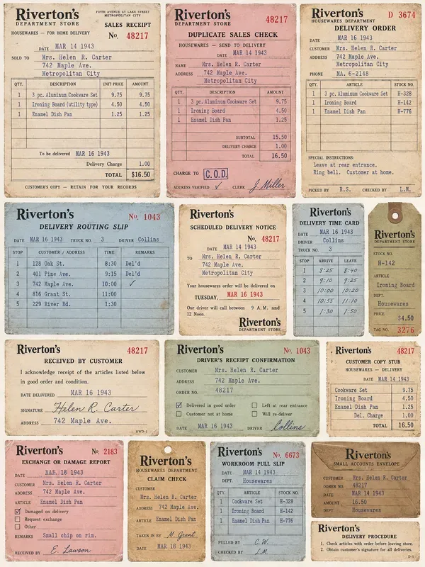 Vintage Department Store Ephemera