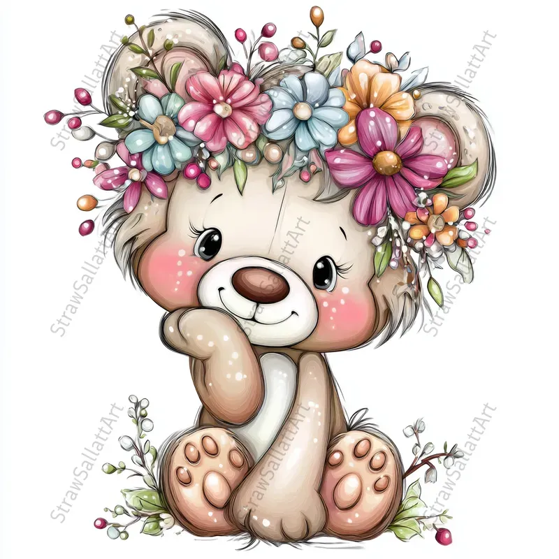 Spring Characters Vector Cliparts Etsy