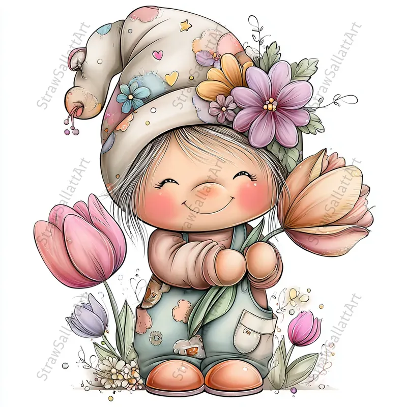 Spring Characters Vector Cliparts Etsy