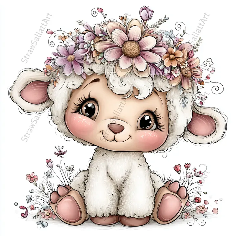 Spring Characters Vector Cliparts Etsy