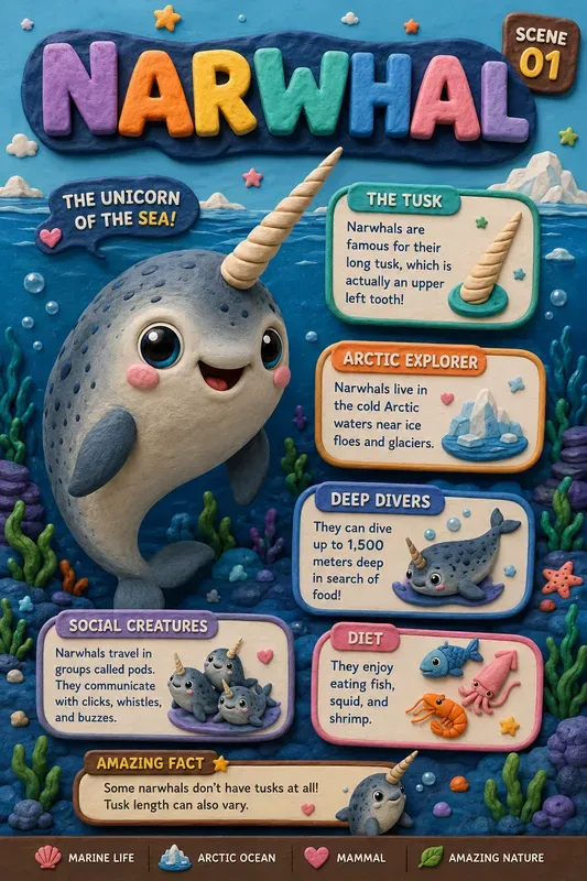 3D Clay Educational Animal Infographics