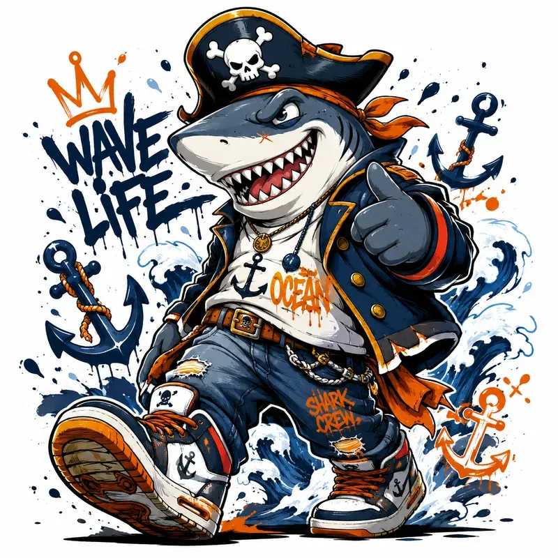 Street Pop Cartoon Tee Designs