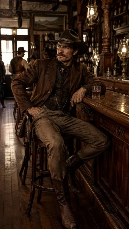 Photorealistic Far West Cowboy Lives