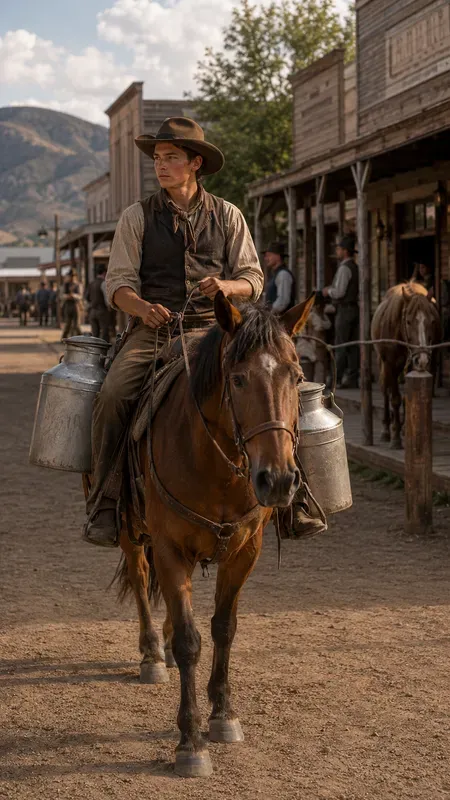 Photorealistic Far West Cowboy Lives