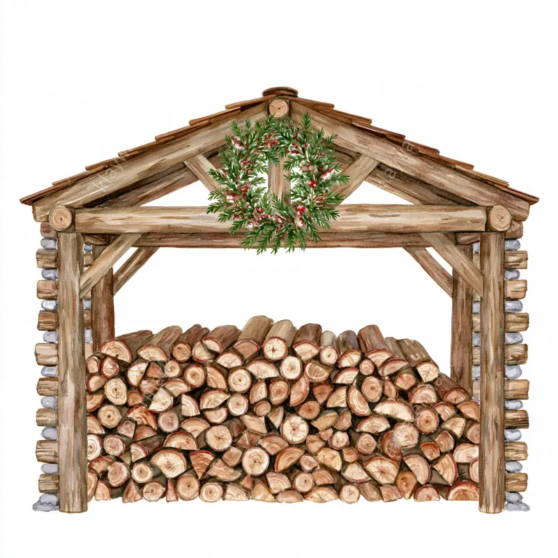 Woodland Christmas Watercolor Cliparts