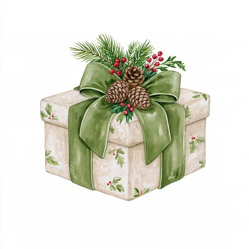 Woodland Christmas Watercolor Cliparts