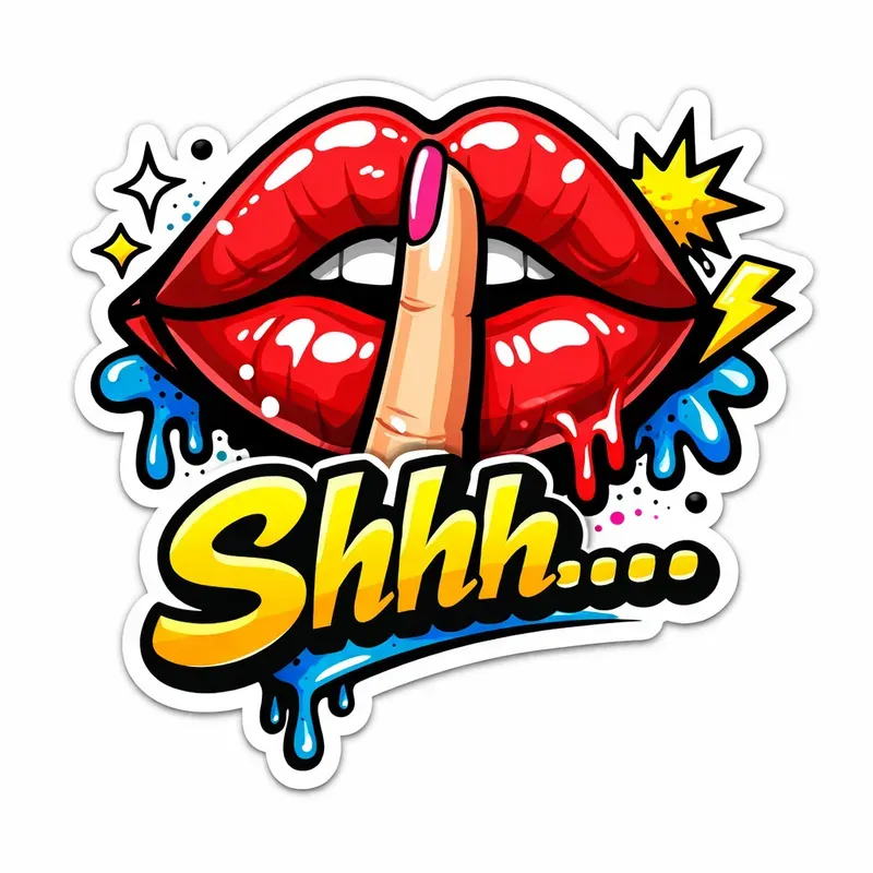Bold Pop Art Lips Sticker Generator