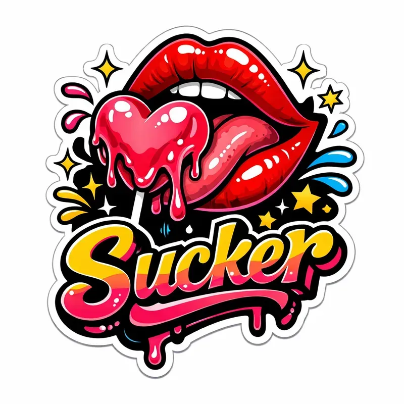 Bold Pop Art Lips Sticker Generator