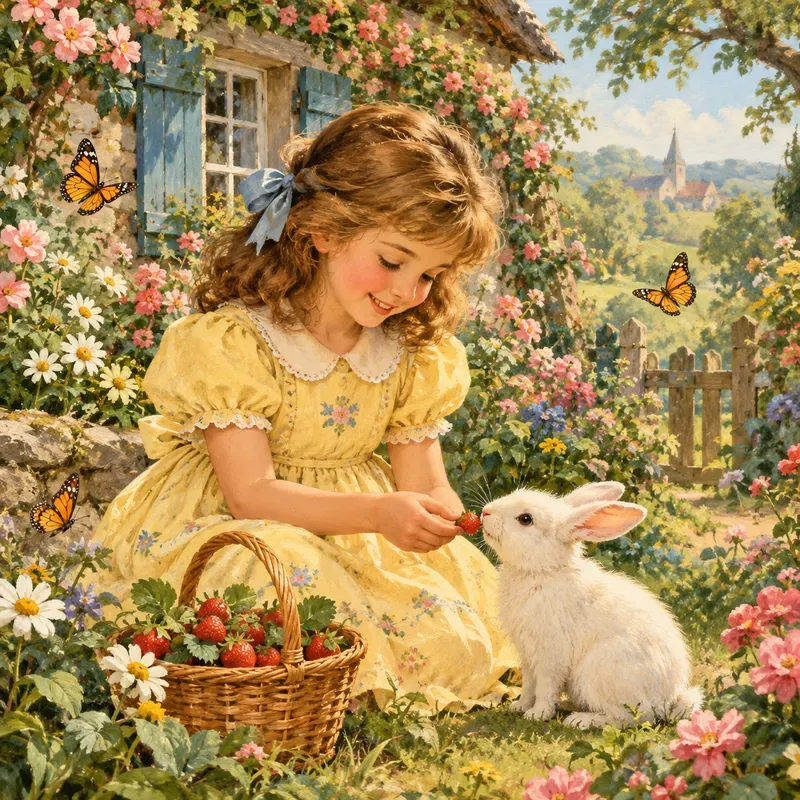 Vintage Garden Storybook Scenes