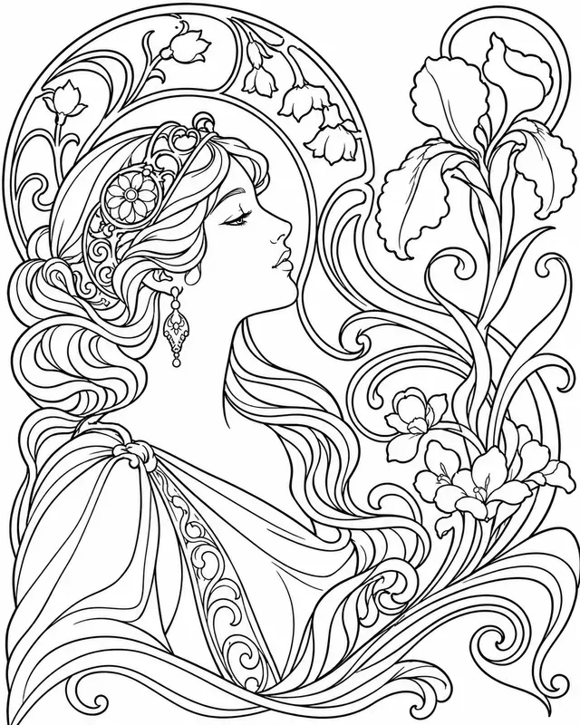Intricate Line Art Coloring Page Creators