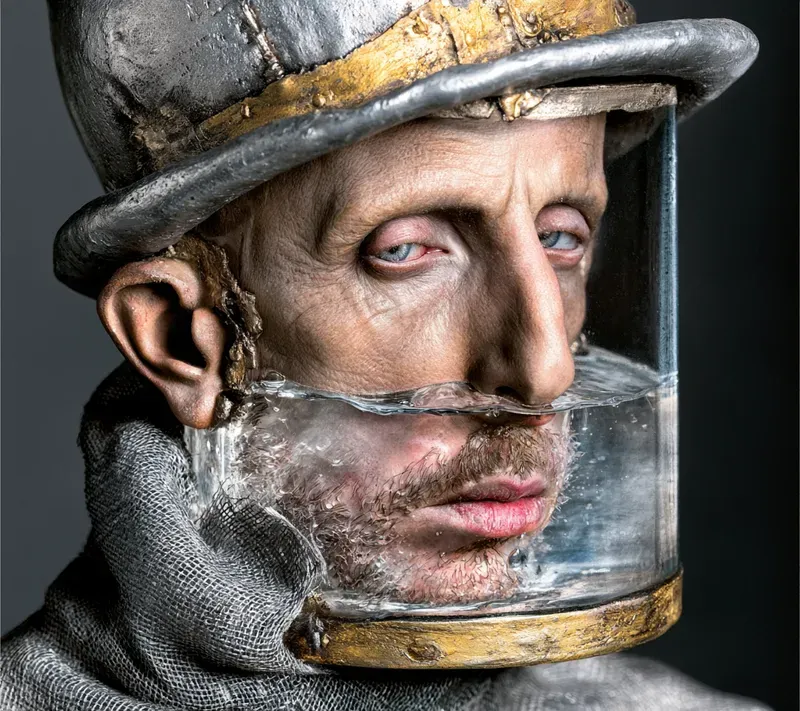 Hyperrealistic Surreal Dark Portrait Art