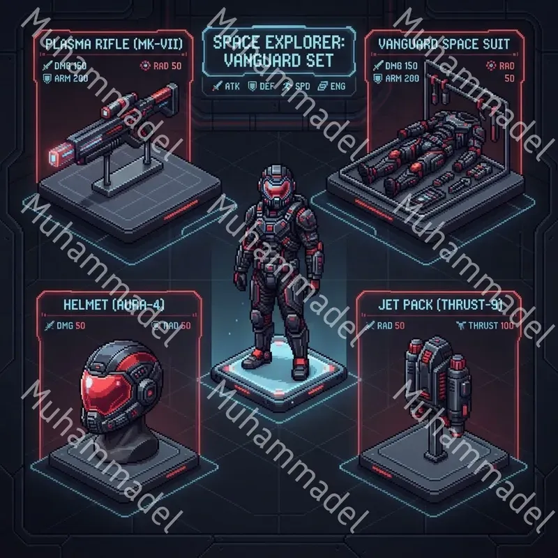 Pixel Art Equipment Loadout Sheets