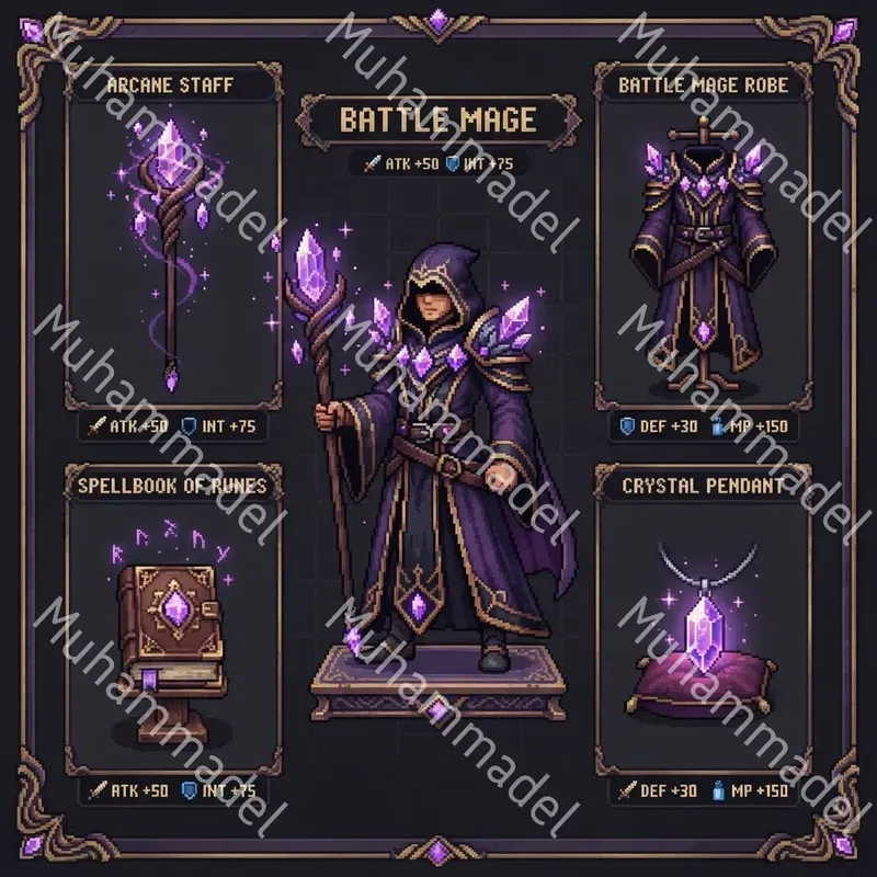 Pixel Art Equipment Loadout Sheets