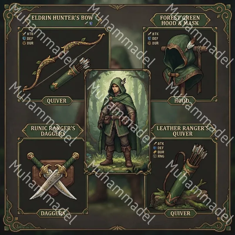 Pixel Art Equipment Loadout Sheets