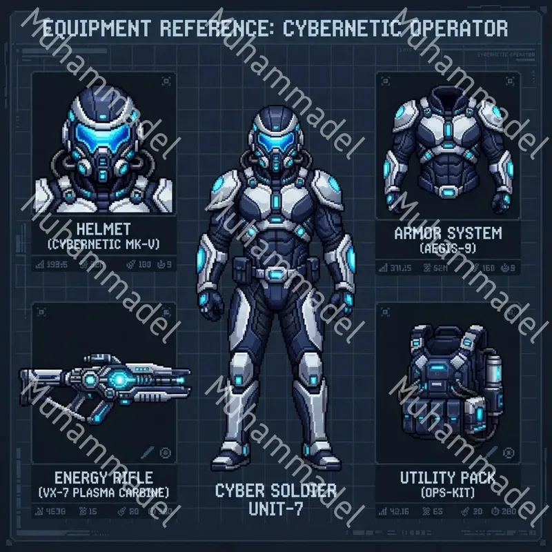 Pixel Art Equipment Loadout Sheets