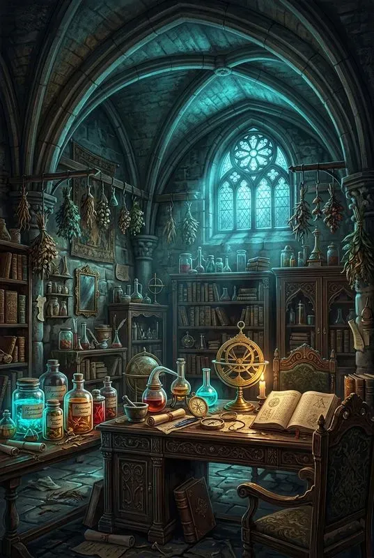 Gothic Dark Academia Interiors