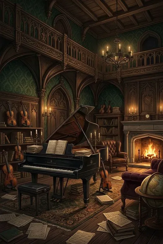 Gothic Dark Academia Interiors