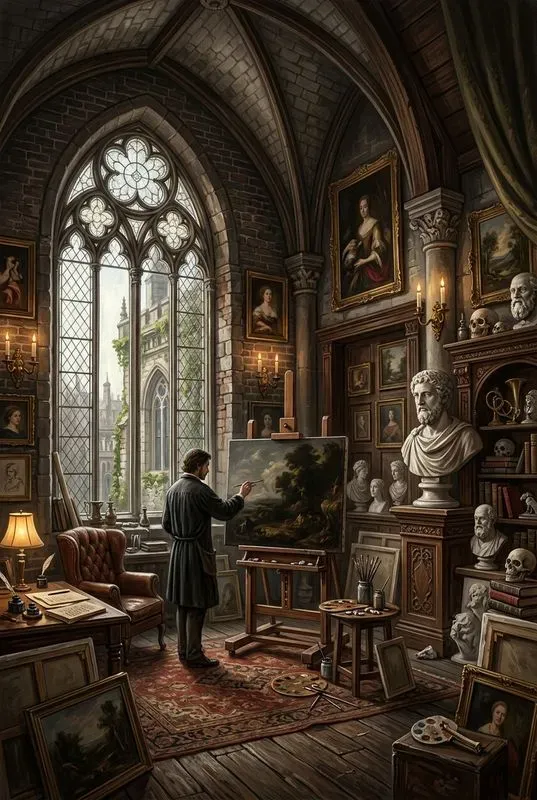 Gothic Dark Academia Interiors
