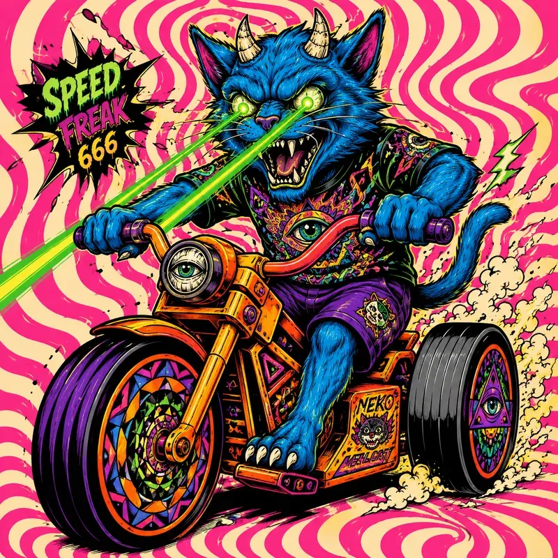Psychedelic Lowbrow Characters