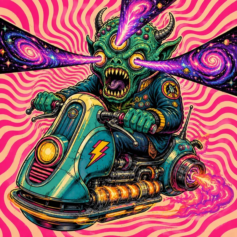 Psychedelic Lowbrow Characters