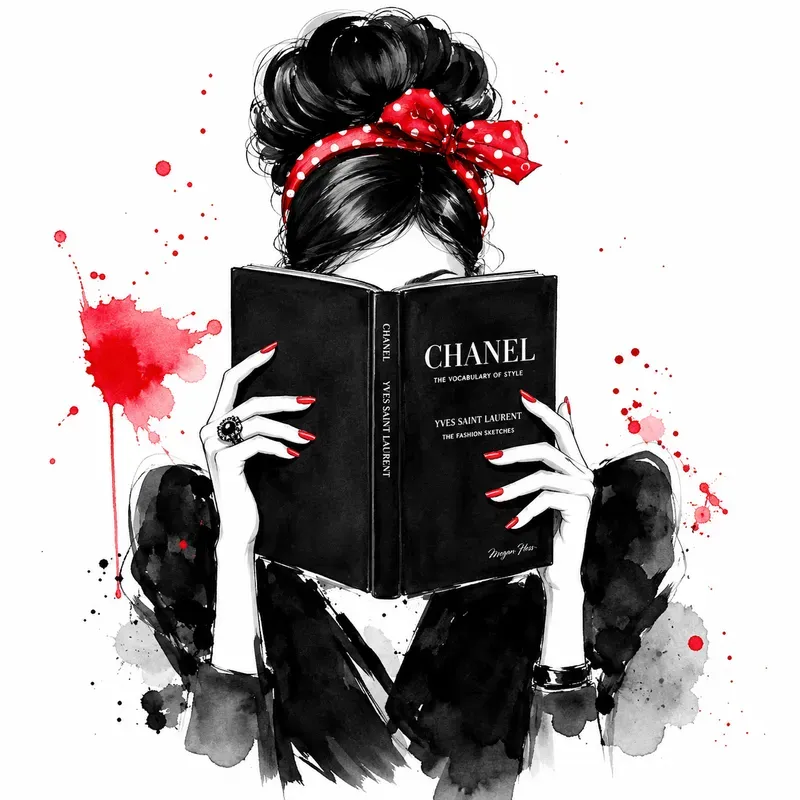 Chic Spot Color Fashion Art