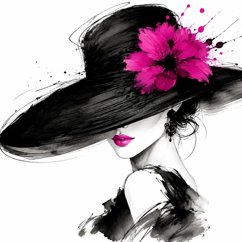 Chic Spot Color Fashion Art