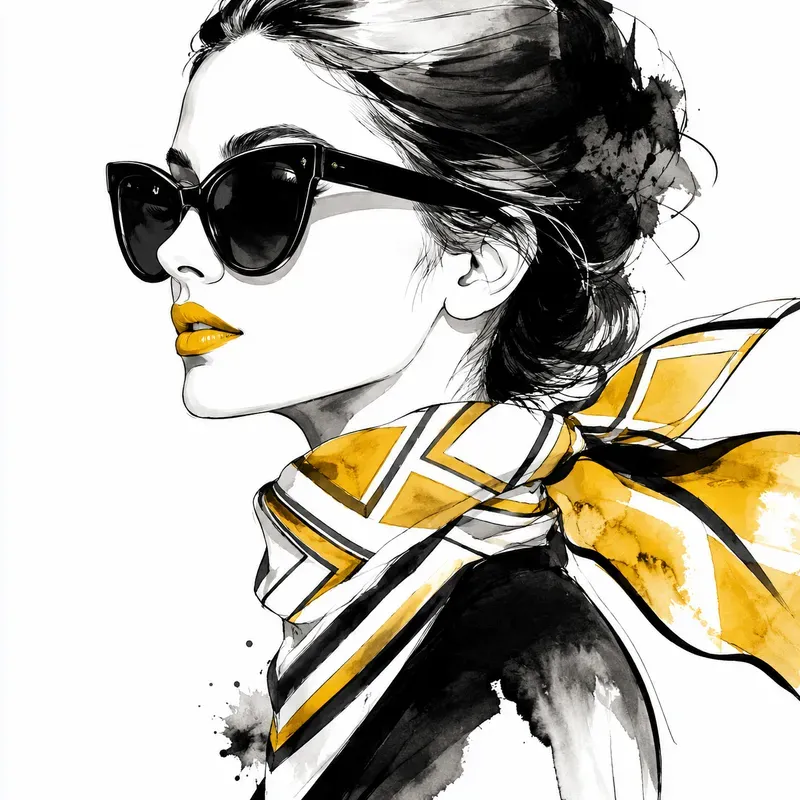 Chic Spot Color Fashion Art