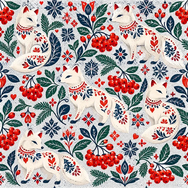 Whimsical Winter Nordic Folk Art Bundles