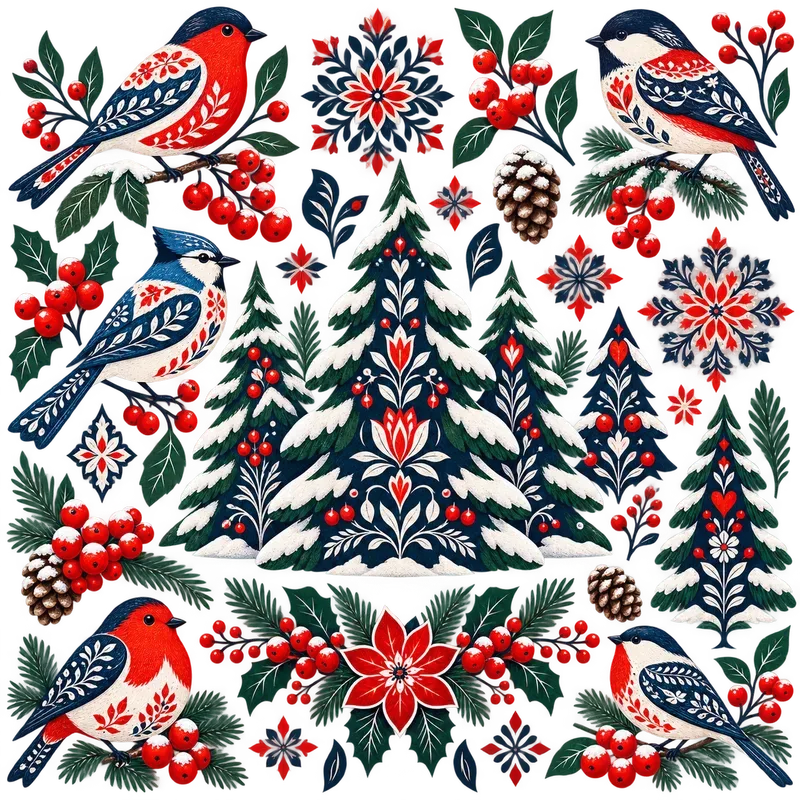 Whimsical Winter Nordic Folk Art Bundles