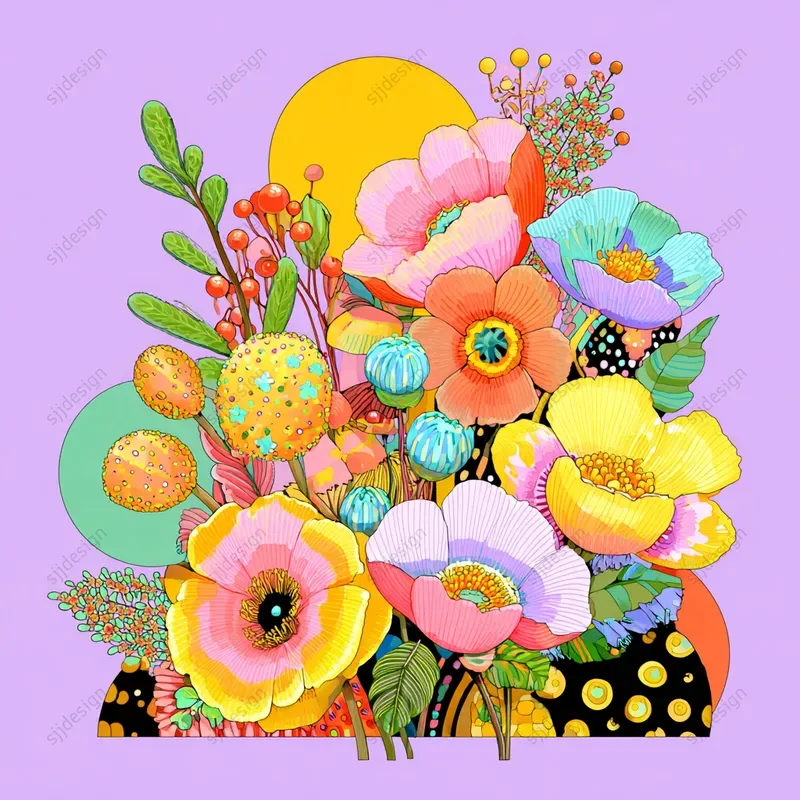 Colorful Psychedelic Illustration Packs