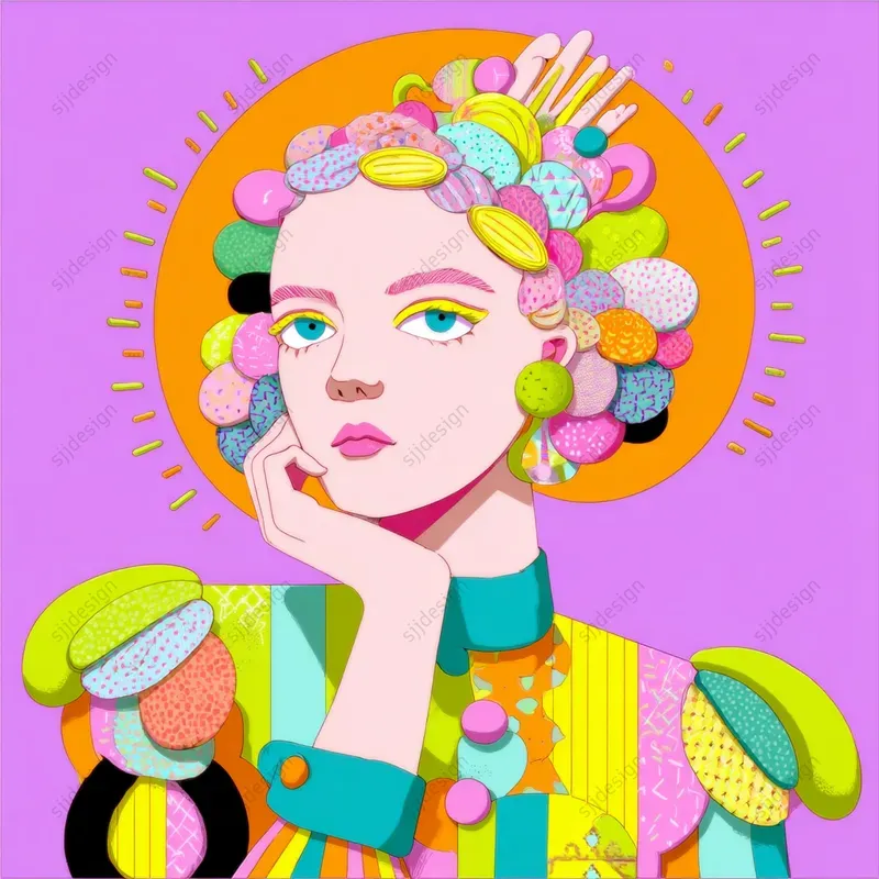 Colorful Psychedelic Illustration Packs
