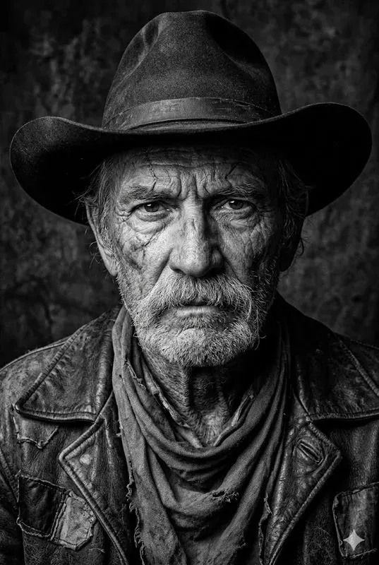 Grizzled Character Portrait Generator Bw