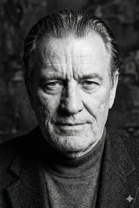 Grizzled Character Portrait Generator Bw