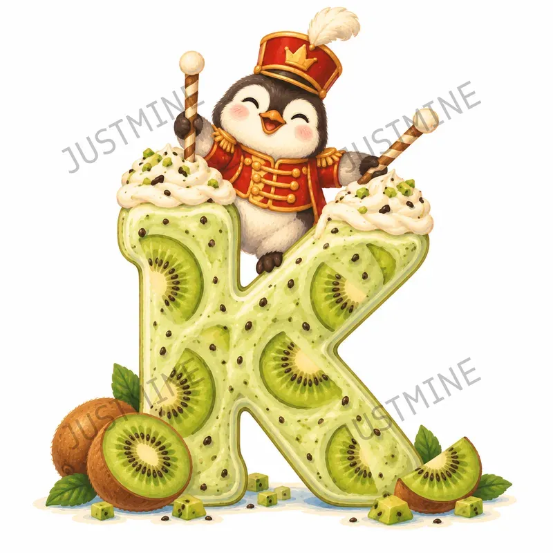 Whimsical Milkshake Alphabet Letters Art