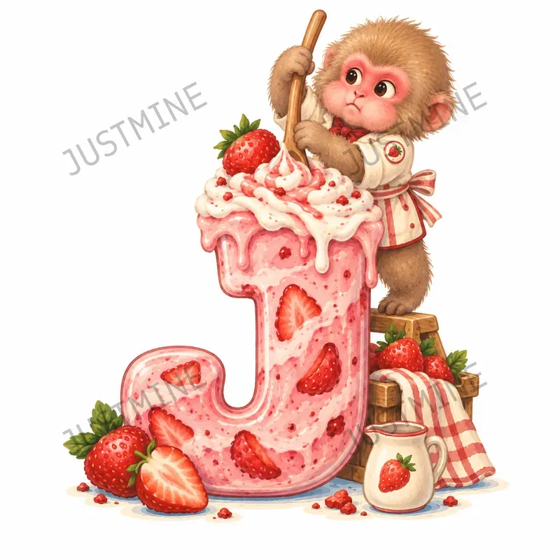 Whimsical Milkshake Alphabet Letters Art