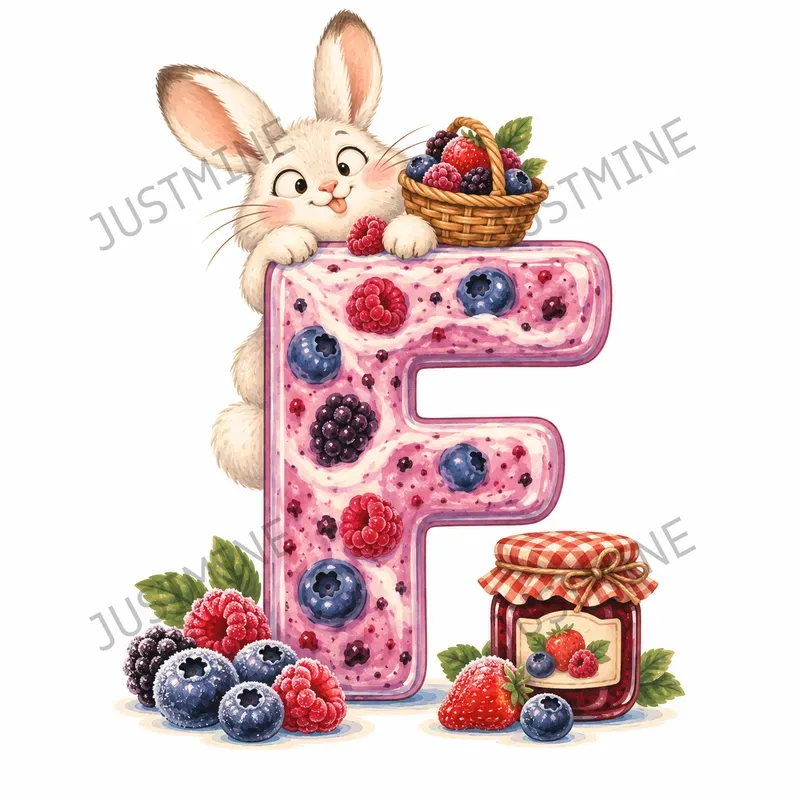 Whimsical Milkshake Alphabet Letters Art