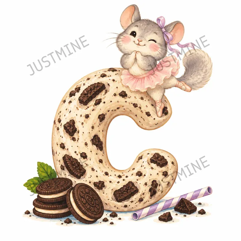 Whimsical Milkshake Alphabet Letters Art