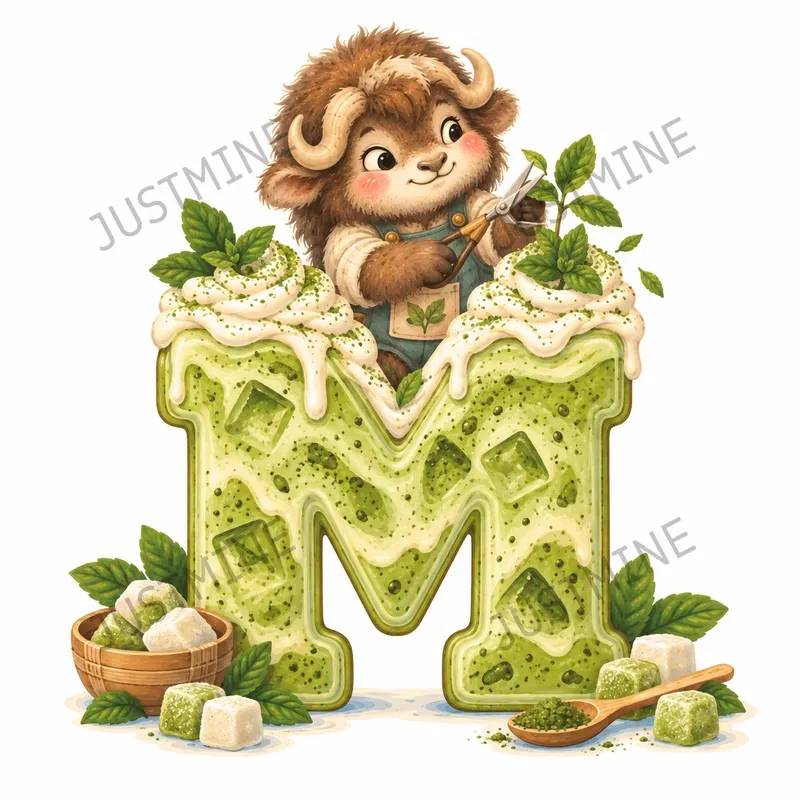Whimsical Milkshake Alphabet Letters Art