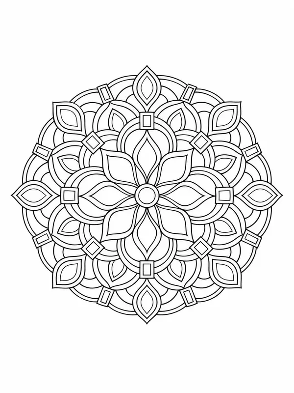 Mandala Coloring Book Calm Motifs