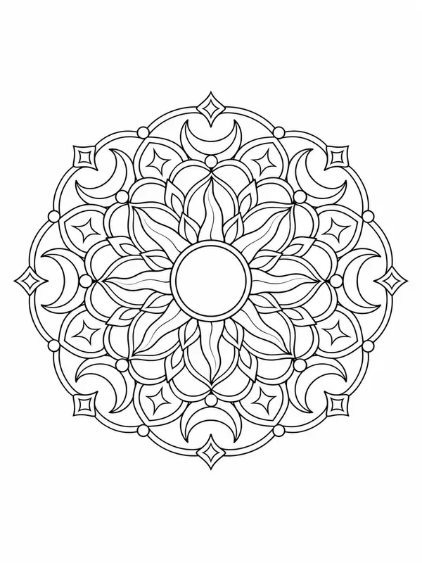 Mandala Coloring Book Calm Motifs