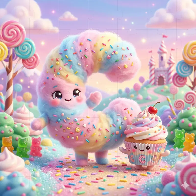 Cute Candy Letters 3D