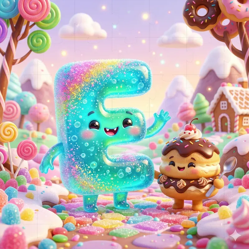 Cute Candy Letters 3D